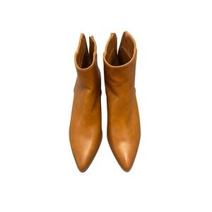 Jeossy Milan Chunky Heeled Ankle Boots, Pointed Toe, Brown Women's Size 7